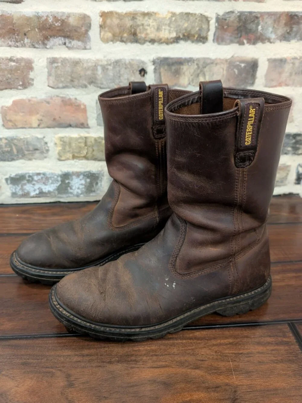 Caterpillar CAT P72191 Revolver Wellington Western Leather Soft Toe Men Boots 11